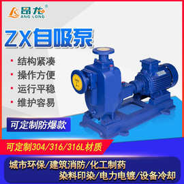 ZW卧式防爆排污泵 7.5KW 22KW 37KW自吸泵 大功率铸铁自吸污水泵