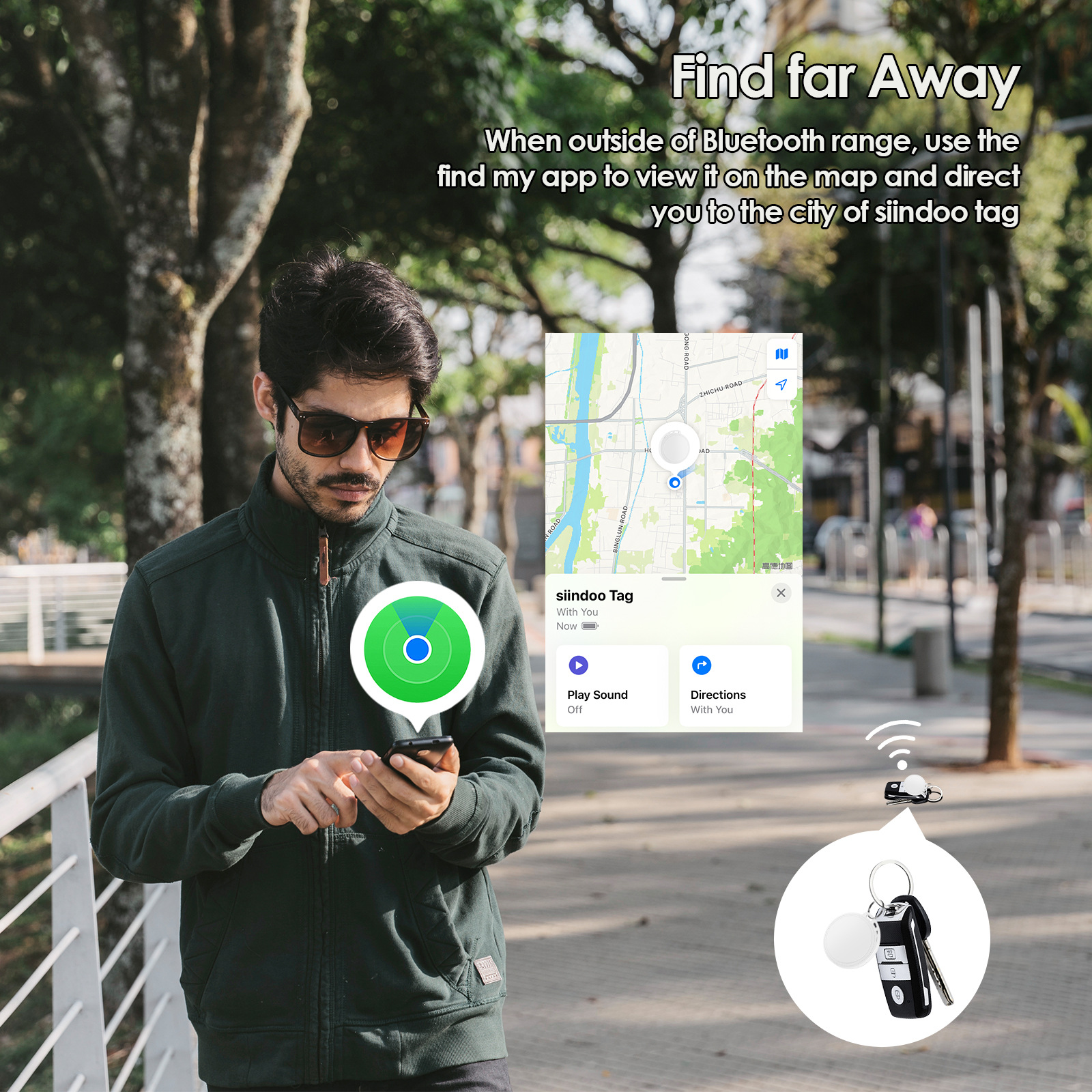 Smart GPS Tracker for Pets, Children and Keys