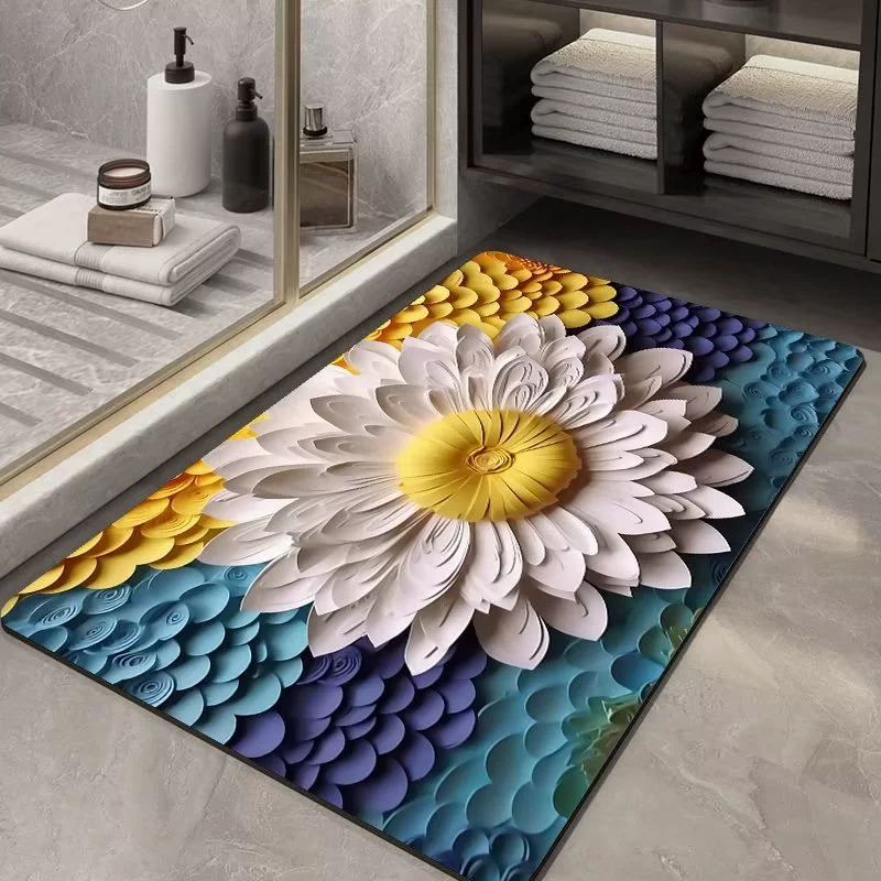 Технологическая ткань Коврик для ванной комнаты Мягкий диатомовый грязевой коврик Бытовой Впитывающий Коврик для ванной комнаты Кухонный коврик для ванной комнаты Дверь Нескользящий