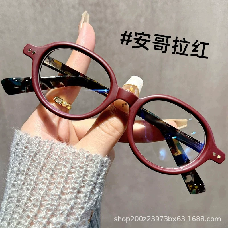 Очковые рамки из обожжённого цветного tortoiseshell (типа) маленькие очки в японском ретро овал антиблочные оправы дужки для_presbyopic очки для чтения nerdy