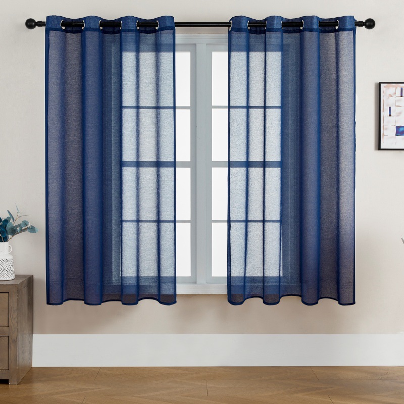 Ventanas transparentes de color sólido Dorry Twill cortinas de lona de dormitorio ventanas flotantes de balcón Amazon comercio exterior productos terminados ventanas al por mayor