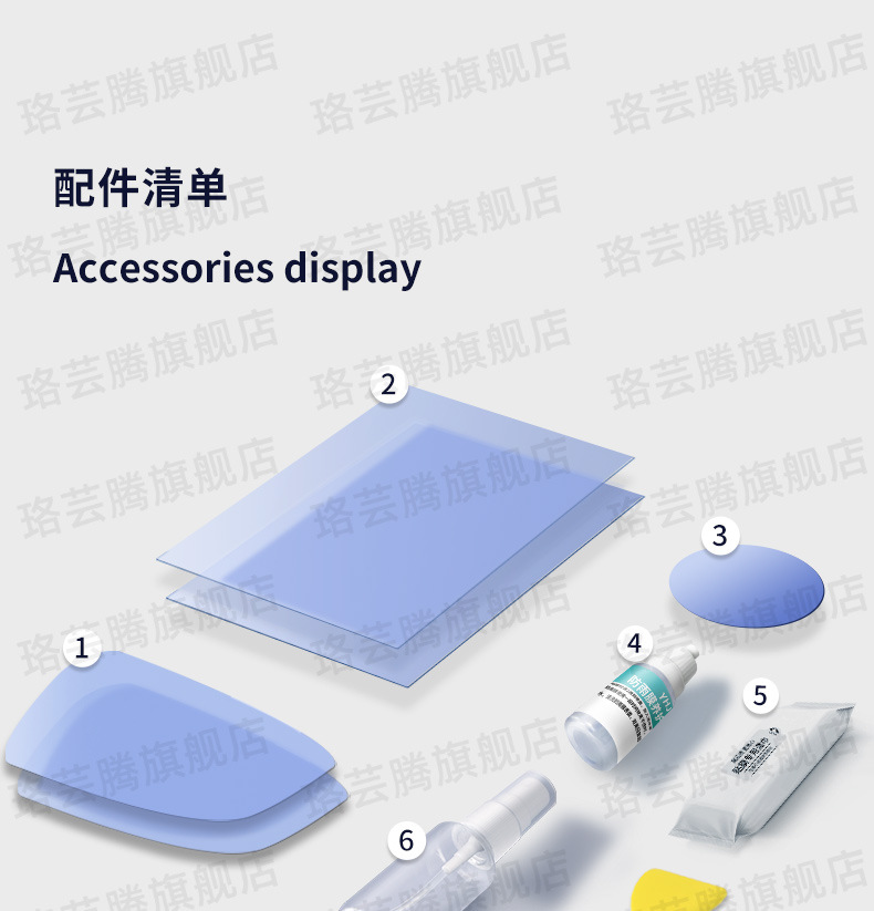 Car Rearview Mirror Anti-Rain Film Waterproof Mirror Glass Anti-Fog