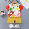 Children's T-shirt suitable for men and women, shorts, set, clothing, children's clothing, 2021 collection