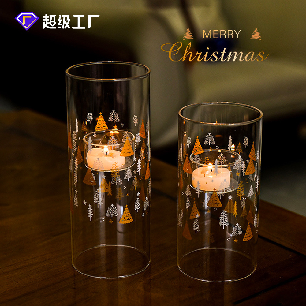 Candelabro Decorativo de Vidrio Borosilicato para Navidad