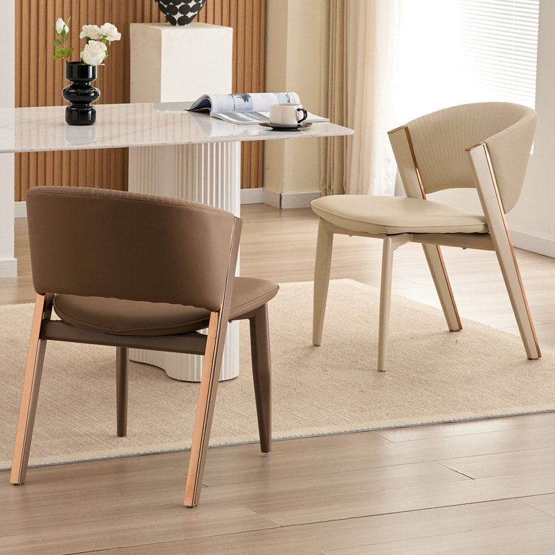 Italiano de lujo moderno simple taburetes de respaldo de diseño de alta calidad sillas de comedor sillas de comedor red