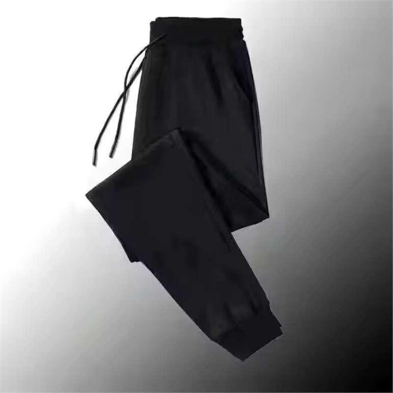 Black leather rope pants