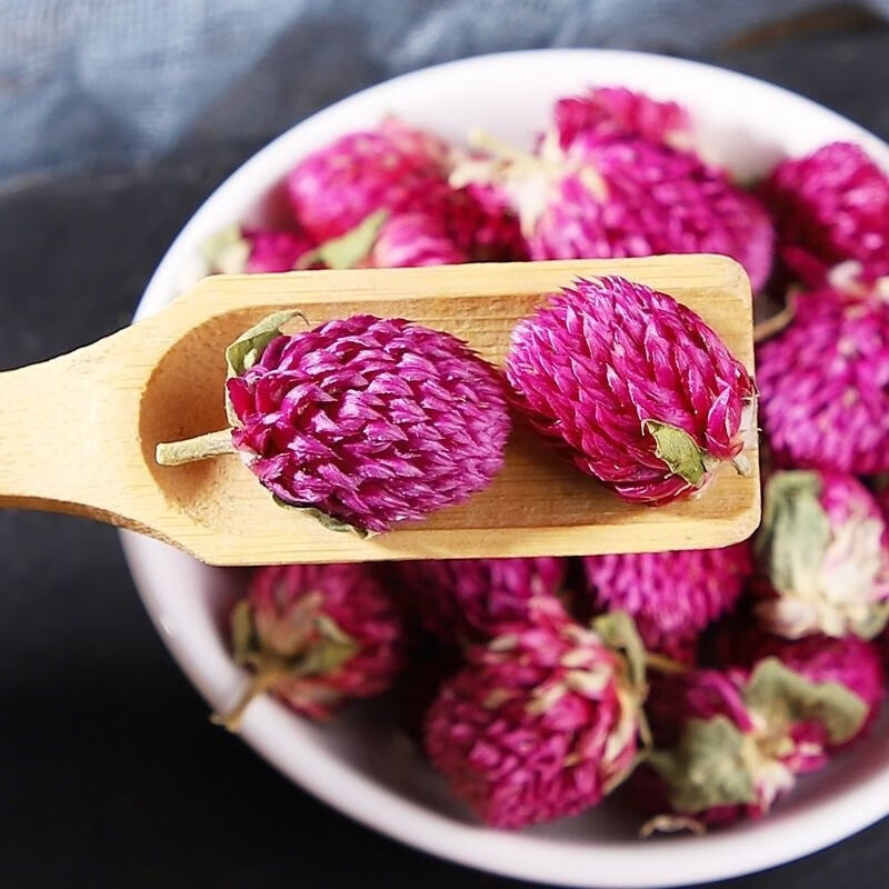 Globe Amaranth Flower 500g Qian Ri Hong Dried Herbal Tea Flowers Loose Bulk for Blending with Rose Lemon Jasmine specifications