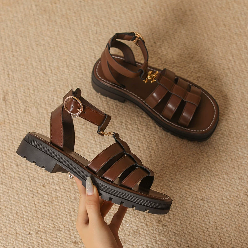Пляжные сандалии, корейский/chanel‑стиль, дышащие летние, размеры 34–41