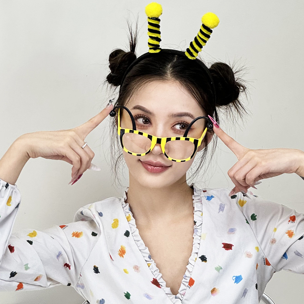 Gafas Decorativas de Abeja de Dibujos Animados de Plástico ABS para Fiestas y Fotografía image 13