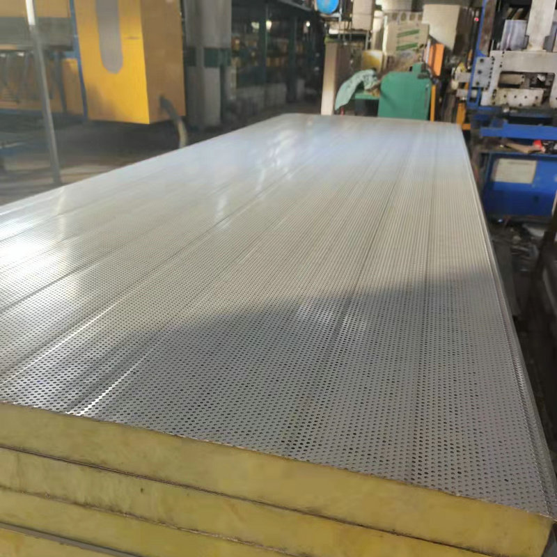 隔音板批发高架公路户外隔声板玻璃棉隔音桥梁小区彩钢夹芯吸音板