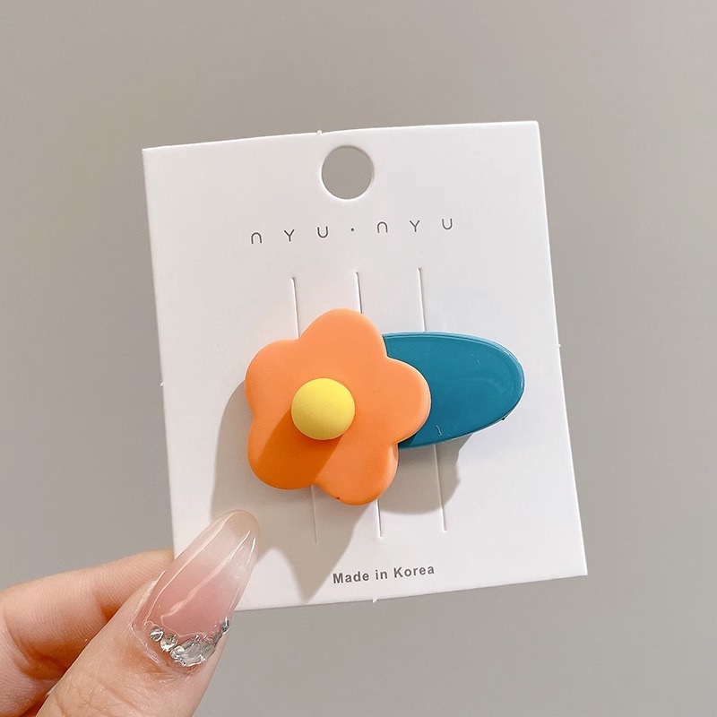 Pinza para el cabello de dopamina sin costuras de color caramelo clip lateral femenino flequillo clip para el cabello roto tocado clip de pico de pato y2k horquilla de una palabra