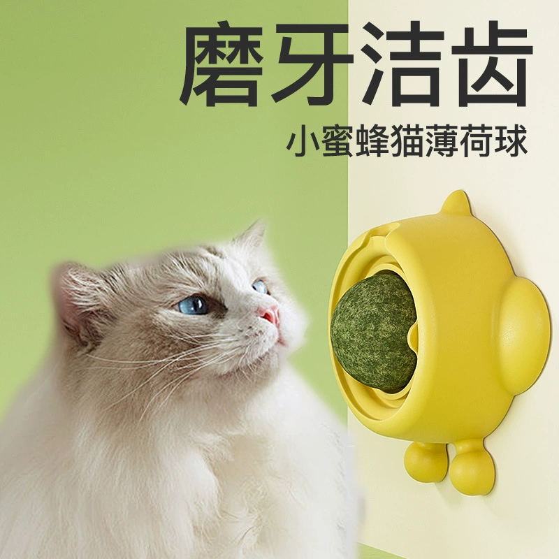 Кошачья мятная игрушка деревянная кошка устойчива к укусам Интерактивная молярная чистка зубов шарик молярная палочка леденец игрушка для домашних животных