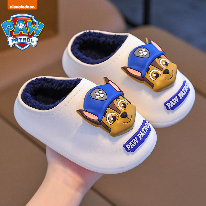 Zapatillas de algodón auténticas de invierno para niños y niñas con bolsas de algodón impermeables de lana caliente, zapatos de algodón caseros para bebés