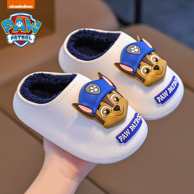 Подлинная команда Wangwang Детские хлопчатобумажные тапочки Зимние мужчины и женщины