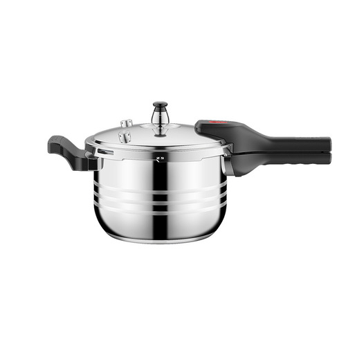 Stainless steel high-pressure cooker for home and commercial use, single-bottom and double-bottom thickened explosion-proof pressure cooker, universal for gas and induction cookers with open flames