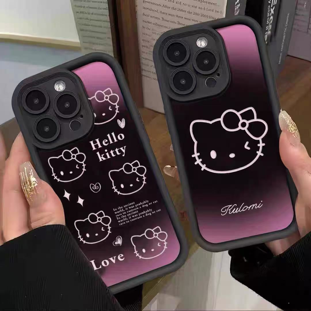 Funda para Teléfono iPhone 17 Pro con Diseño de Gatito Morado Oscuro, Compatible con Apple 15/14, Modelo 13 Pro Max, Nuevo Modelo 16