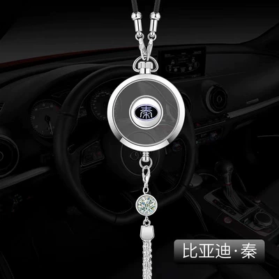 Foreign Trade Car Fragrance Pendant, Car hanging - byd-qin-silver-alloy-ornament-comes-with-1-bottle-of-blue-ocean-perfume