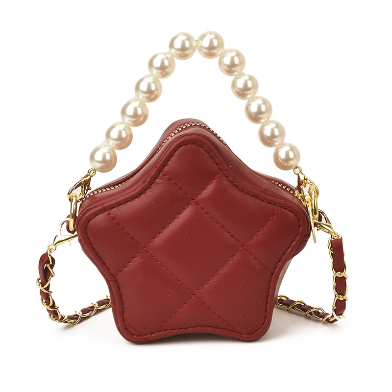 2026 bolsos de chicas coreanas princesa pequeña perla portátil mini pentaco bolsos de cambio bolsos rojos diarios image 8