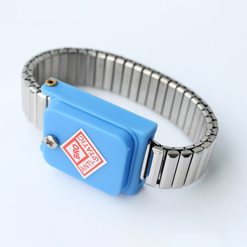 专业防静电无线手环金属弹性手腕带蓝色红色黑色无绳护腕带维修金