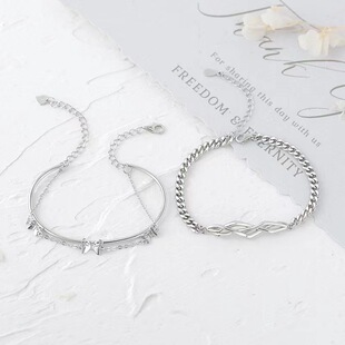 Acacia couple bracelet men and women ins a pair of small fresh Joker butterfly bracelet birthday gift jewelry wholesale