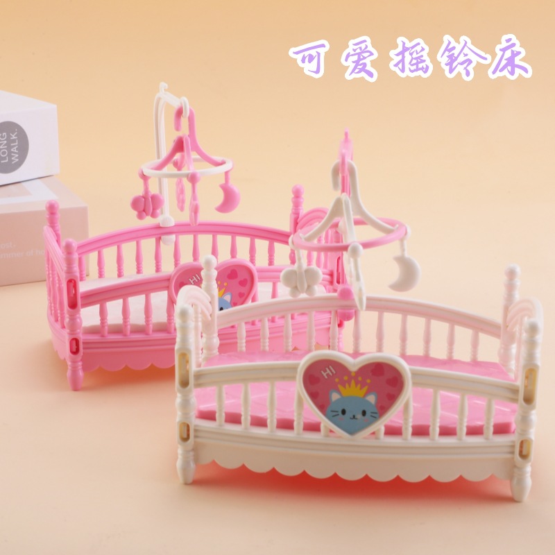 Simulated Ins Dollhouse Crib Play House Toy Accessories Bedroom Play House Toy Mini Miniature Toy