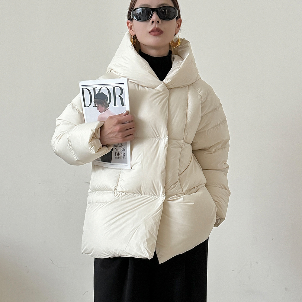 2024 New Waist Down Jacket Women's Tight Waist Slimming Crumple Thickened Slim-fit 90 White Duck Down Fashion Winter Clothing