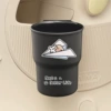 Black plastic glass holder, airplane