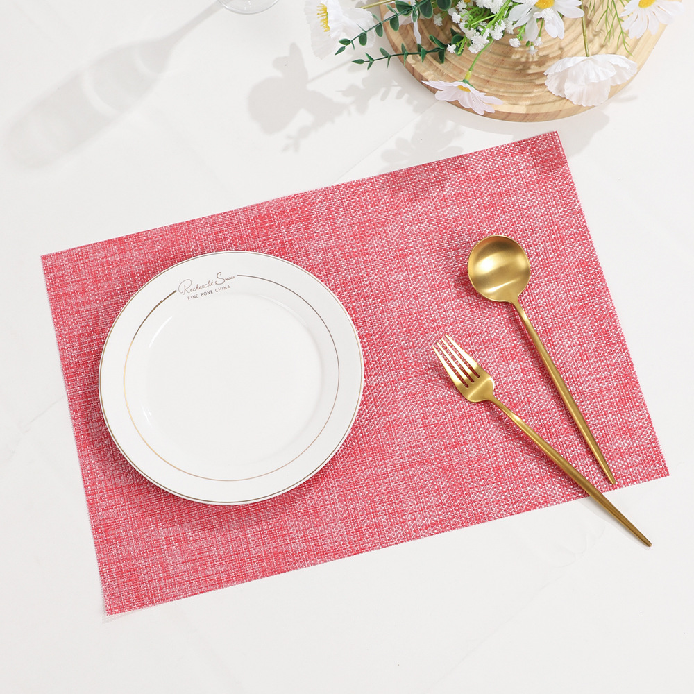 Venta caliente de comercio exterior clásico 22 manteles individuales decorativos de escritorio tejidos, manteles individuales occidentales de sentido avanzado, tazas de té, platos, ollas y cuencos, almohadillas de aislamiento térmico
