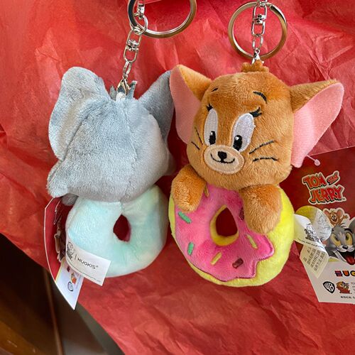 Tom and Jerry pendant cute and funny plush doll keychain bag pendant doll birthday gift GJ150