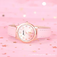 Часы Sakura Girl Best Friend для студенток, корейская версия, простые, милые, для средней школы, свежий японский стиль, мягкие, универсальные, осветляющие для девочек