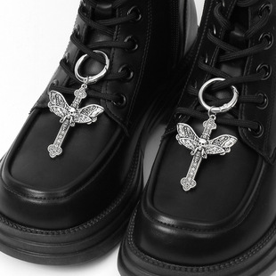 Cross-border Hot-selling Dark Gothic Cross Butterfly Skull Five-pointed Star Bow Bag Pendant Shoe Buckle