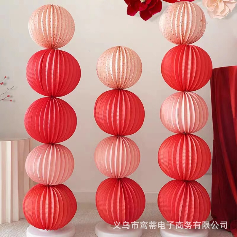 Wedding Watermelon Lantern Wedding Room Decoration Hanging Hanging Honeycomb Ball Wedding Engagement Background Wall Decoration Column Lantern Wedding Watermelon Lantern Wedding Room Decoration Hanging Hanging Honeycomb Ball Wedding Engagement Background Wall Decoration Column Lantern
