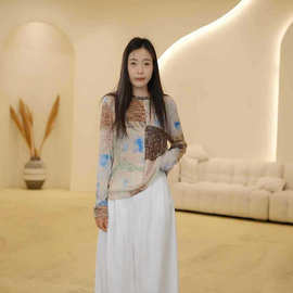 H0509-102小众设计师款天丝再S纤维长袖小衫G