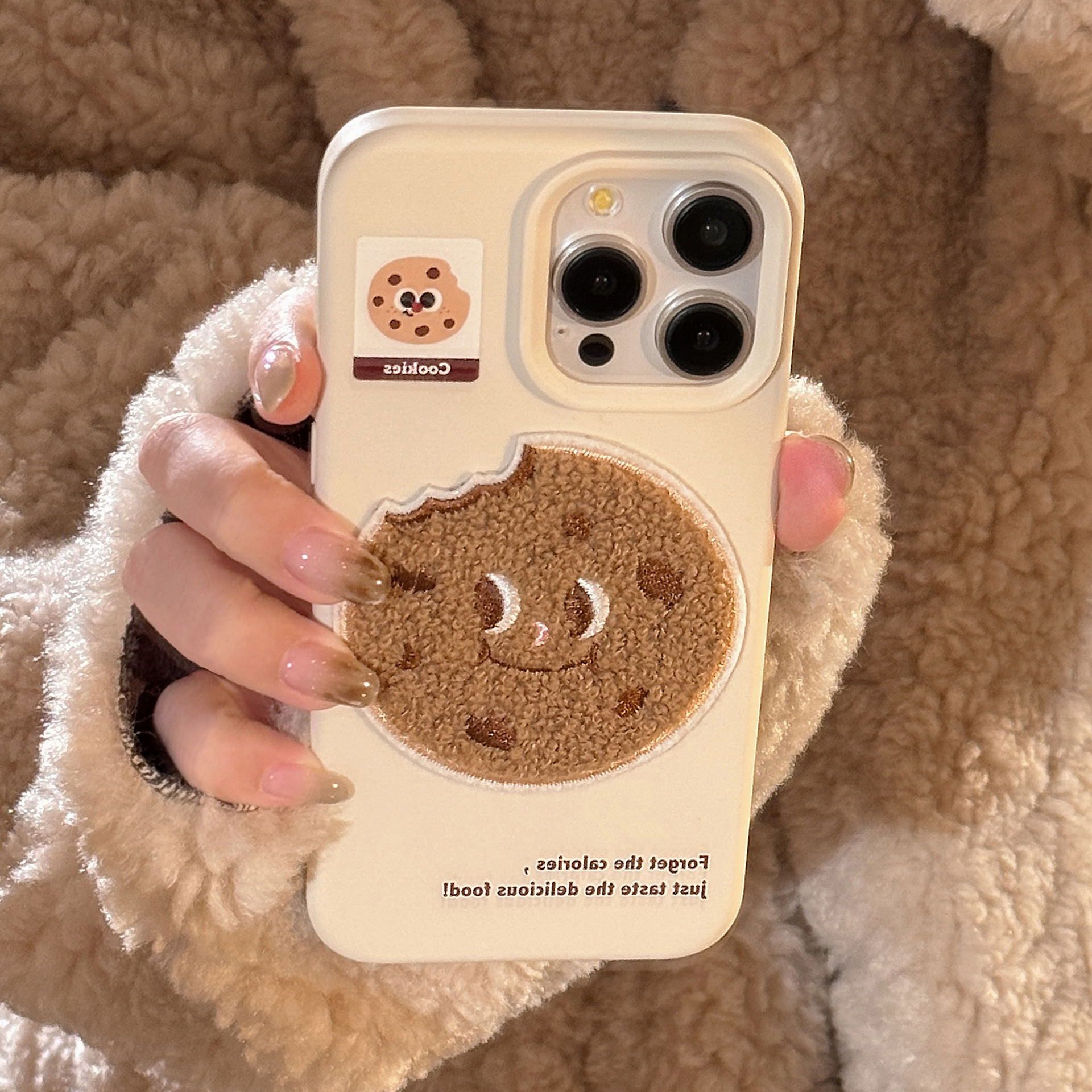 55g Weight iPhone Applicable Brands Phone Cases Classification tpu Material Donuts, French Fries, Cake Pattern Cute Style Embroidery Craft Tpu Donuts French Fries Cake Embroidery Cute Phone Cases Phone Accessories 7