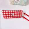 Cute capacious pencil case for elementary school students, South Korea, with embroidery