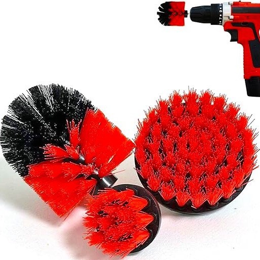 Cepillo de limpieza eléctrica transfronteriza taladro eléctrico 3 piezas conjunto de cepillo multifuncional cocina baño cepillo de suelo de azulejos para automóviles