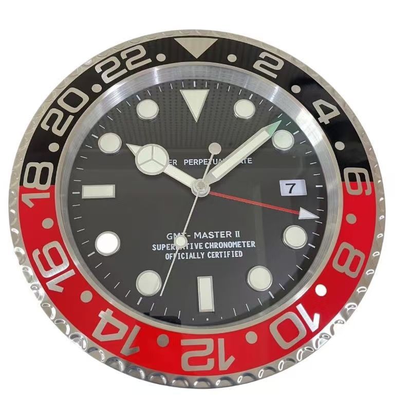 一件起批金属不锈钢夜光客厅挂钟GMT静音钟表专供出口Wall clock|undefined