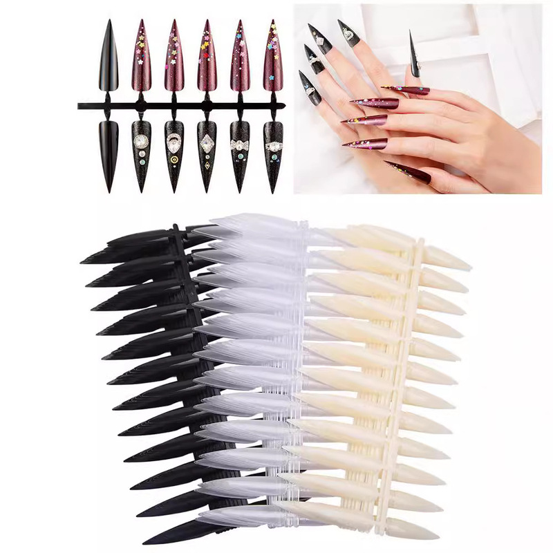 Pointed color card nail polish display board fashion pointed nail color display nail practice factory wholesale direct sale Pointed color card nail polish display board fashion pointed nail color display nail practice factory wholesale direct sale