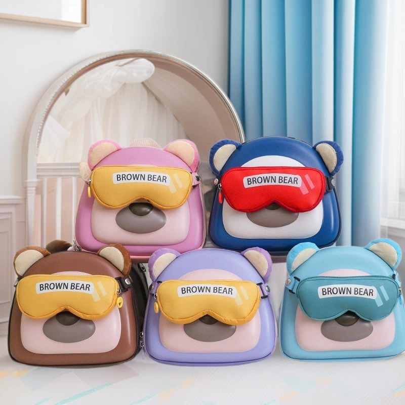2025 oso creativo de dibujos animados mochila infantil divertida mochila de jardín de infantes de 3 a 6 años mochila pequeña