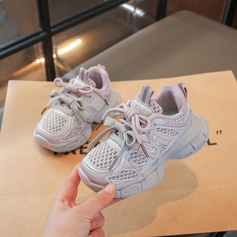 Modische, atmungsaktive Mädchen-Sneaker aus Single-Mesh, Frühjahrskollektion 2026, Kinderschuhe, vielseitige Freizeitschuhe_voghion.com