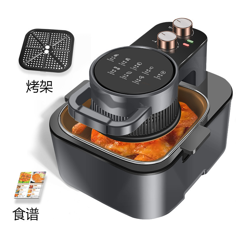 新型ビジュアルエアフライヤー 家庭用スマート9L大容量自動オーブン フライドポテト一体型機 ノンスティック内鍋|undefined