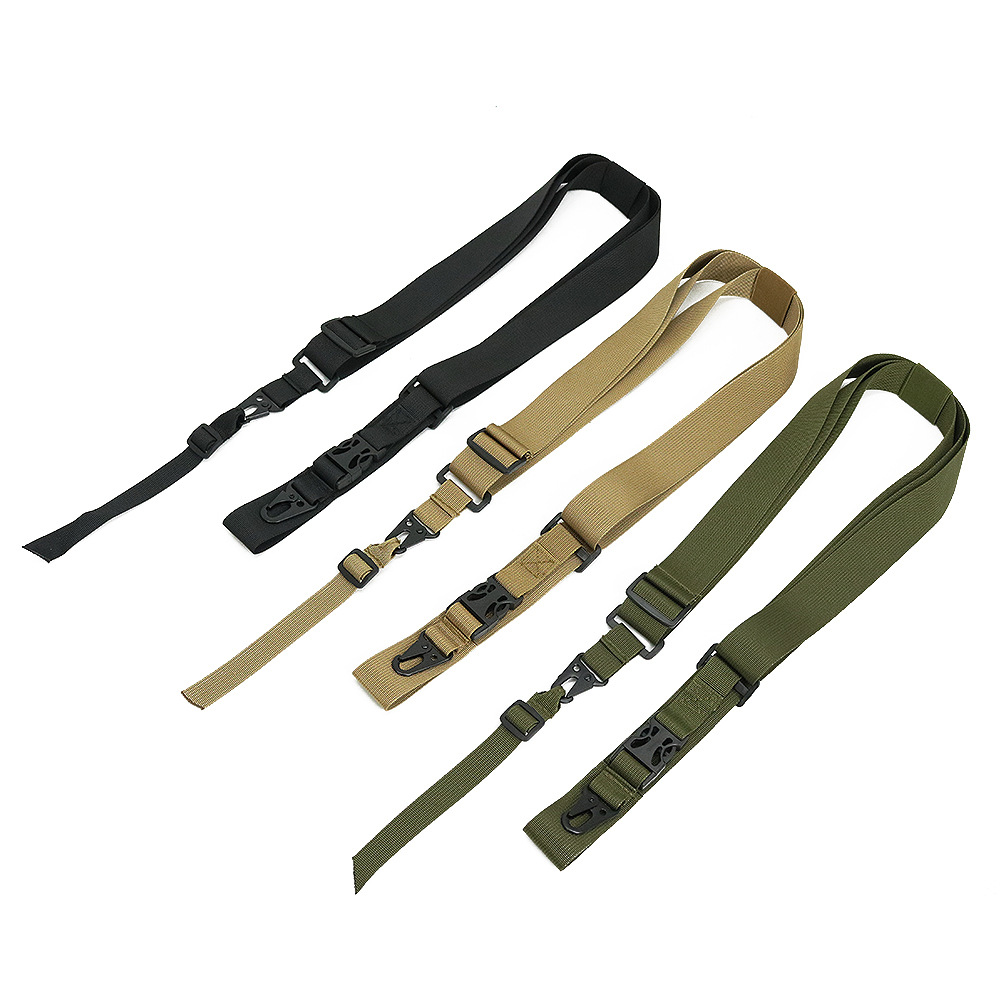 Cross-border wear-resistant waterproof three-point tactical multi-functional gun rope outdoor climbing diagonal shoulder strap men's adjustable