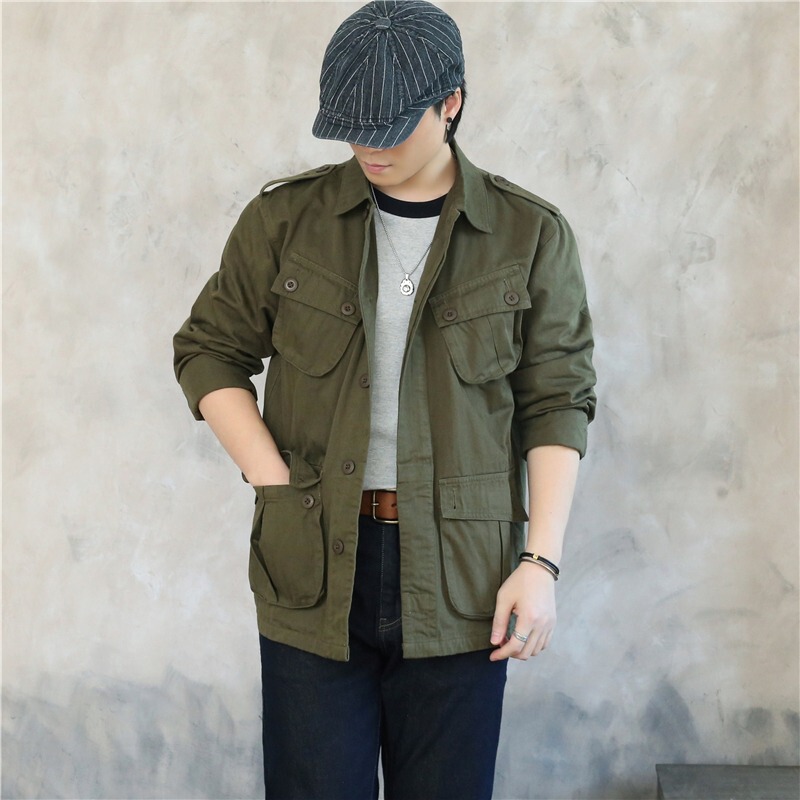 American Retro Military Version Vietnam War m42 Jacket Men's Autumn Paratrooper Clothing m65 Trunkcoat Hunting Suit Ami Khaji Jacket