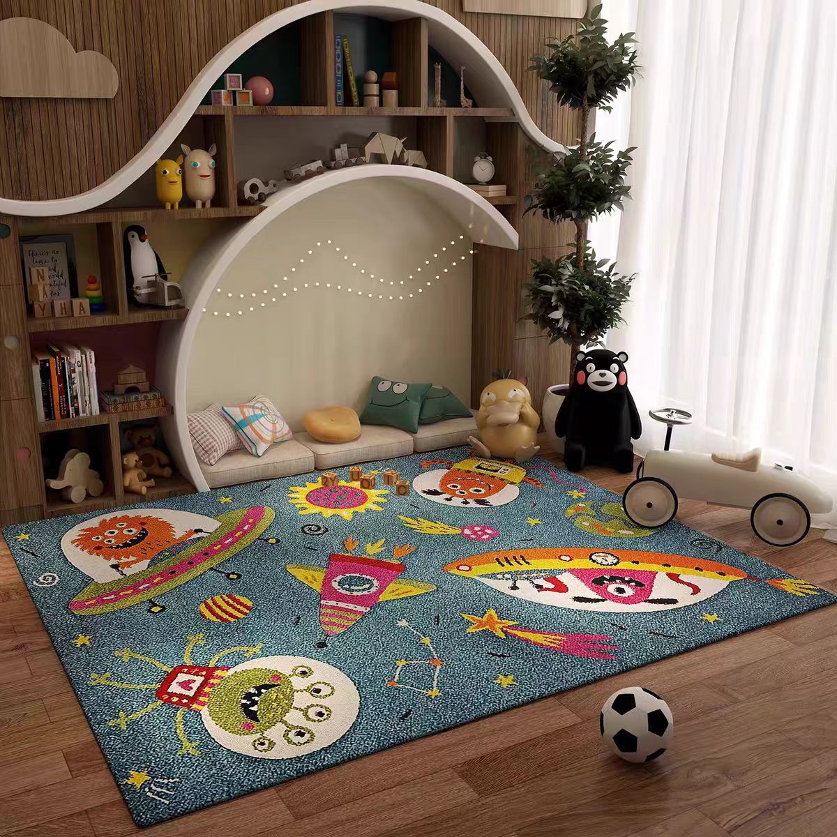 2026 New Cartoon Children's Room Carpet Baby Living Room Bedroom Crawling Carpet Reading Area Game Area Non-Slip Mat