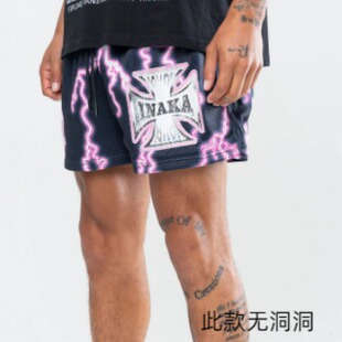 American-style INAKA Basketball Shorts Trendy Brand Sports Quick-drying plus size High Street Printed Loose Knee-free Men's Quarterpants