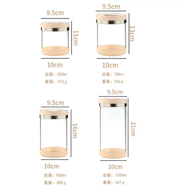 500 ml, 700 ml, 900 ml, 1300 ml
