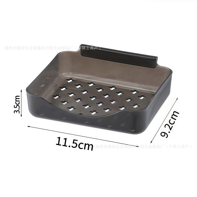 Bathroom Shelf Accessories Toothbrush Holder Soap Dish Pp Material No-Drill Bathroom Storage Water-Draining Moisture-Proof Soap Tray