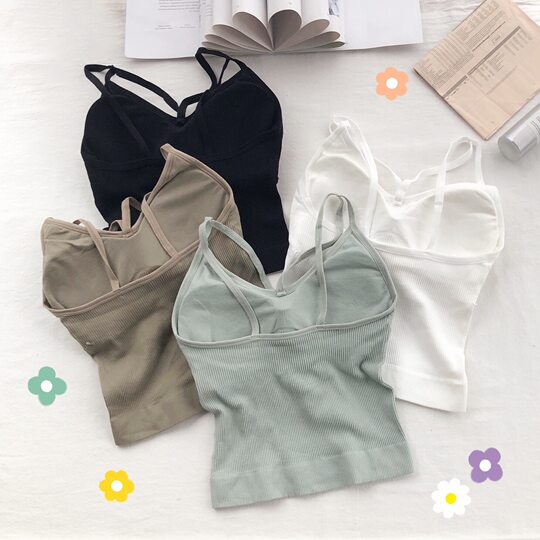 Popular online popular beauty V8 beauty back underwear camisole inner wear wrapped chest tube top with chest pad sexy bottoming top
