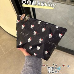 スウィートクールブラックkitty大容量防水化粧バッグ携帯収納洗面バッグ旅行かわいい高颜値