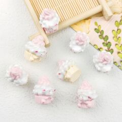 立体甜筒アイスクリーム樹脂部品食游クリームゴムdiy手作りヘアピン